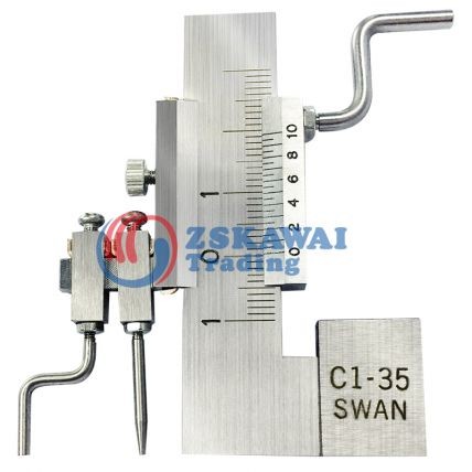 日本天鵝SWAN段差規C1-35面差尺游標卡尺高低曲面測量尺工業級